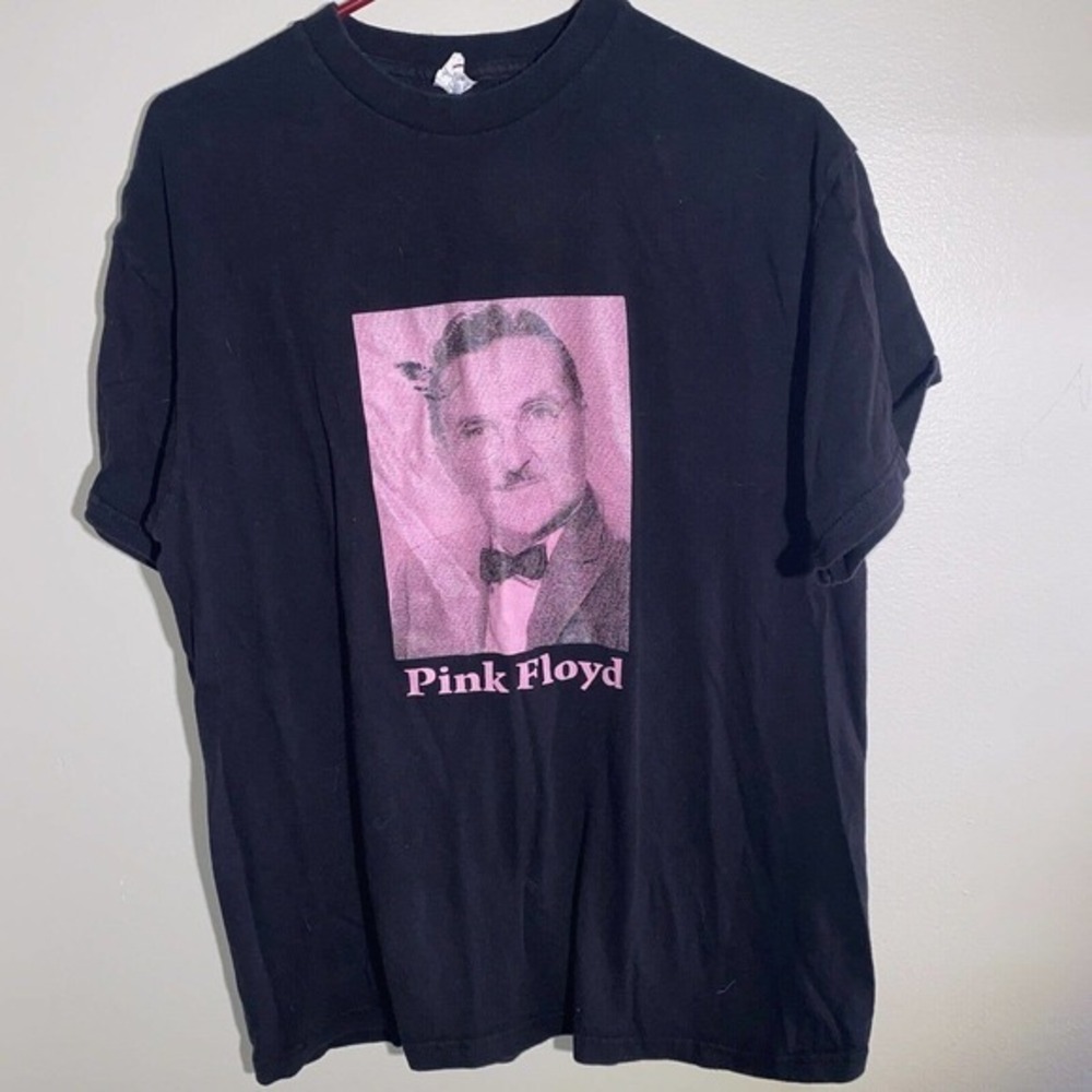 Vintage Late 80s Early 90s “Pink Floyd” Andy Griffith T Sz L Large Black Delta